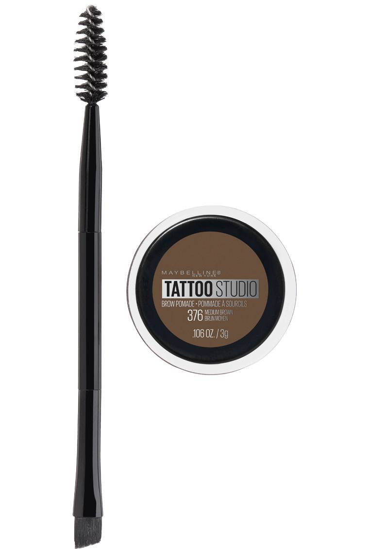 Maybelline Eyebrow TattooStudio brow pomade pot 376 medium brown 041554559750 c us
