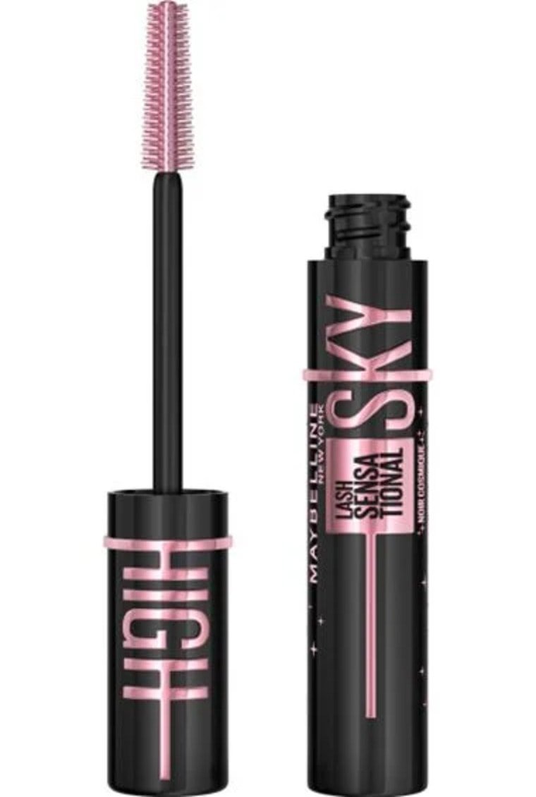 Billed af pakke med Maybelline Lash Sensational Sky High Washable 800 blackest black