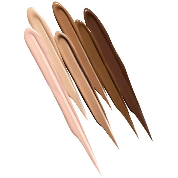 Concealer shades - streaks of liquid products